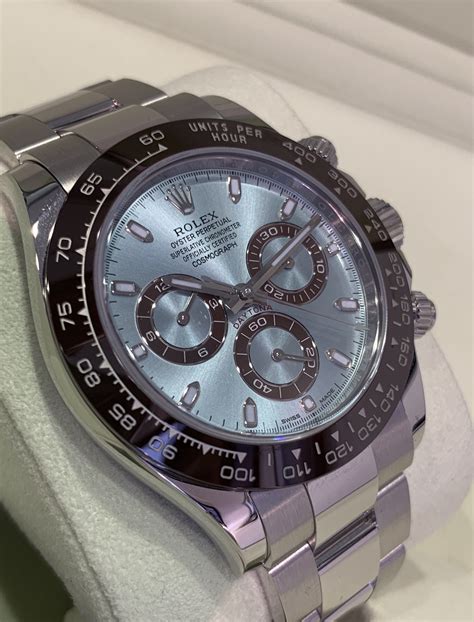 rolex 11650 6 cosmograph daytona platinum ice blue|Rolex Daytona Platinum 116506 .